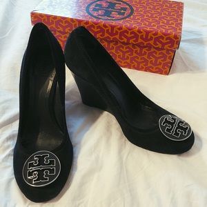 Tory Burch Suede Leather Wedges